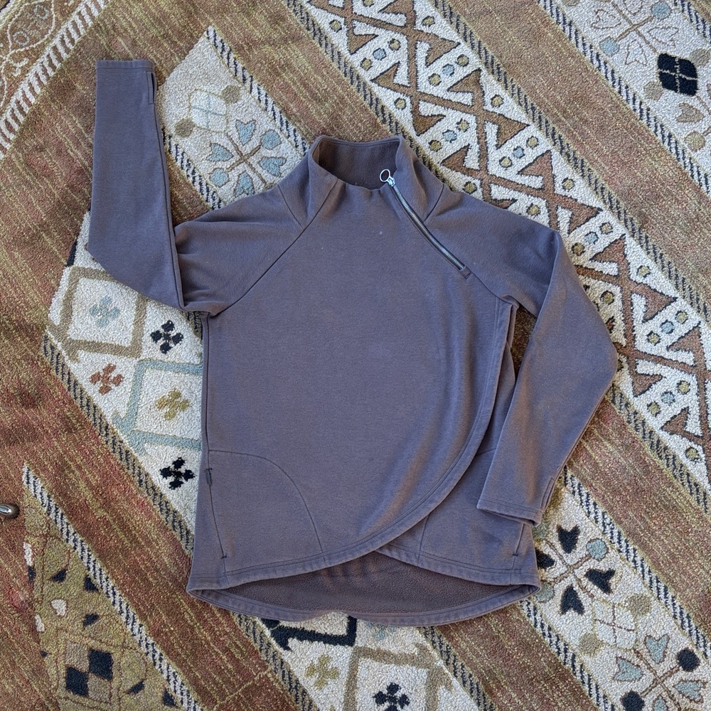 Athleta Cowl Neck Sweater in brown